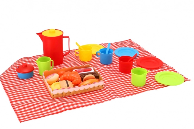 Set de picnic în coș din bioplastic