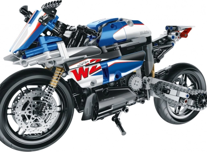 Set construcție motocicletă albastră
