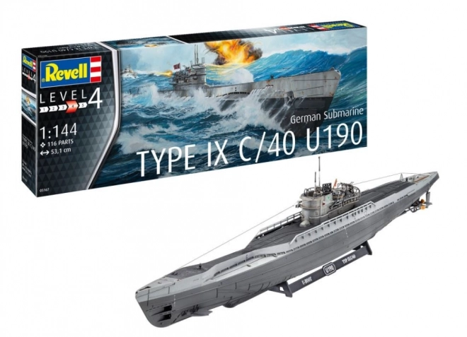 Model submarin german tip IX C/40 scara 1/144
