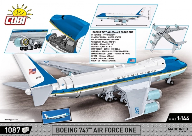 Set construcție avion președințial Boeing 747 Air Force One