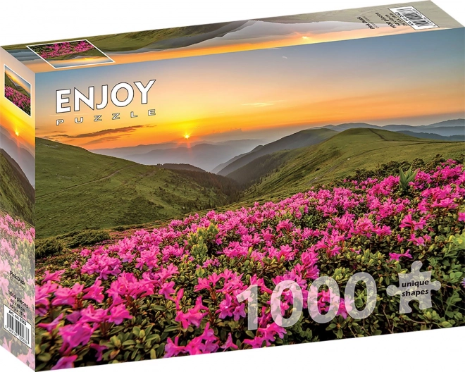 Puzzle roz de apus 1000 piese