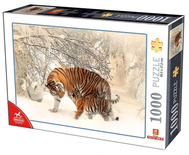 Puzzle Tigrul cu puiul 1000 piese