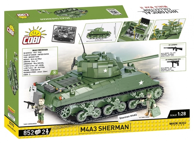 Model din blocuri Cobi M4A3 Sherman