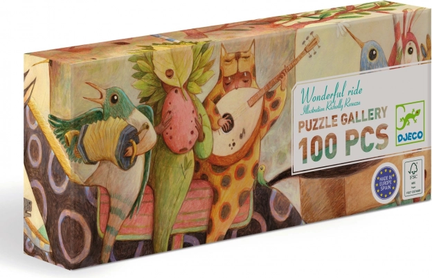 Puzzle panoramic DJECO Wonderful Ride 100 piese
