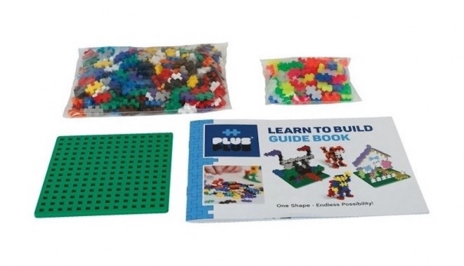 Set de Constructii PlusPlus Mini Mix 600 Elemente cu Plăci (Basic/Neon)