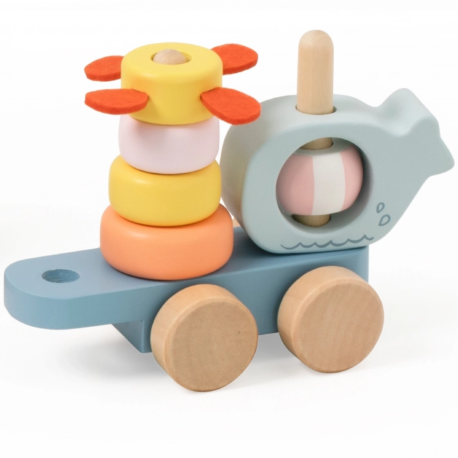 Montessori trenuleț ocean din lemn