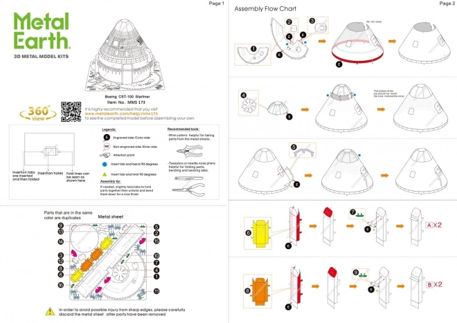 Puzzle 3D Metal Earth Starliner Boeing