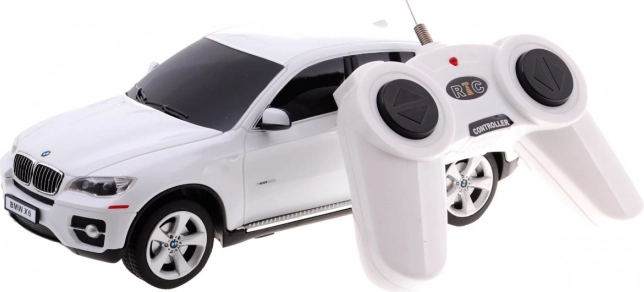 BMW X6 alb model RASTAR 1:24 SUV cu telecomandă + telecomandă