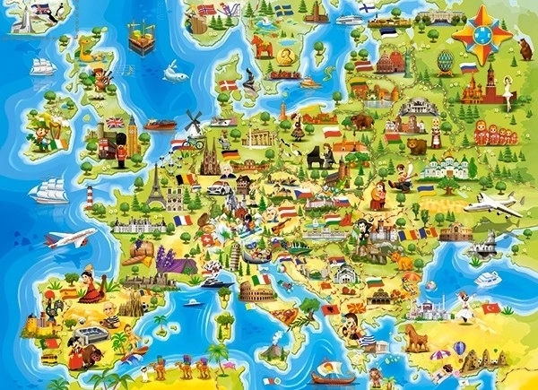 Puzzle Harta Europei 100 Piese