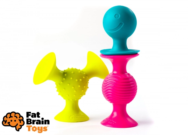 Jucărie senzorială pipSquigz de la Fat Brain, set 3 piese