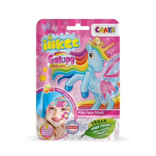 Masca feței Inkee Galupy Unicorn