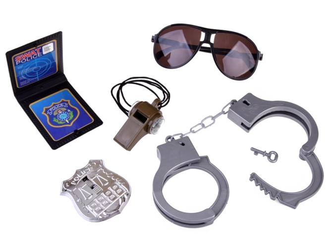 Set de poliție pentru joc de-a polițistul arma cătușe ZA4826