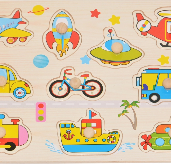 Puzzle din lemn Transport