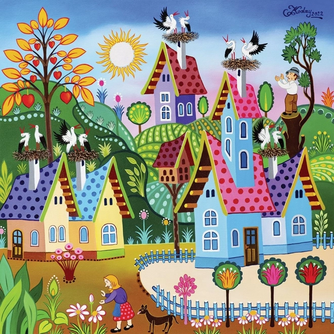 Puzzle pătrate Sărbătoarea Berzelor 1000 piese