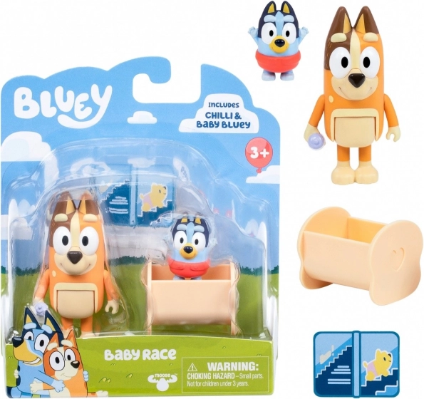Set figurine Bluey 2 buc Baby Bluey și Chilli