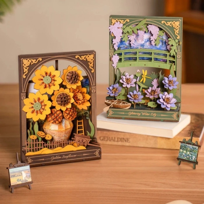 Puzzle 3D din lemn Floarea Soarelui de Aur