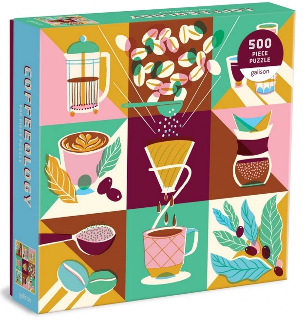 Puzzle pătrat GALISON Coffeeology 500 piese