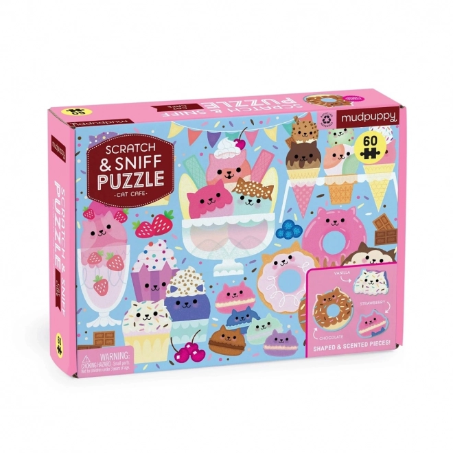 puzzle cafeneaua pisicilor cu parfum 60 piese