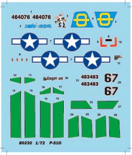 Model plastic avioane P-51D Mustang IV