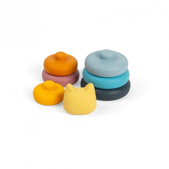 Turnulet din silicon pisica de la Bigjigs Toys