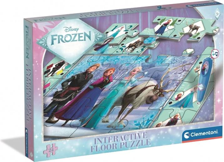 Puzzle de podea cu pix interactiv Regatul de Gheață 24 piese