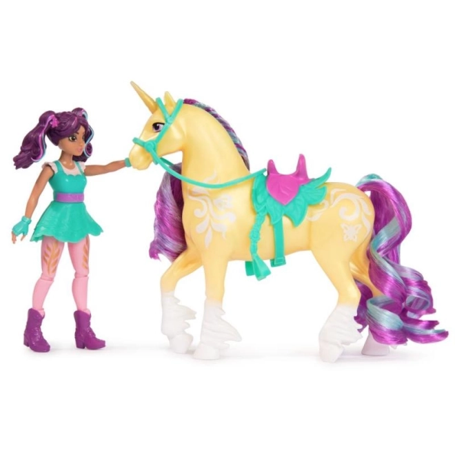 figurine unicorn academy ava și leaf