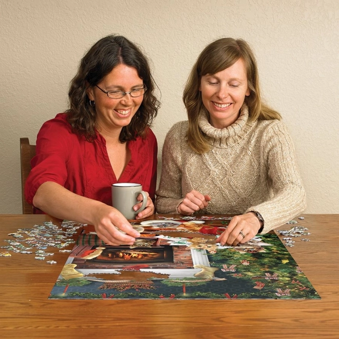 Puzzle Cobble Hill pisicuțe de Crăciun 1000 piese