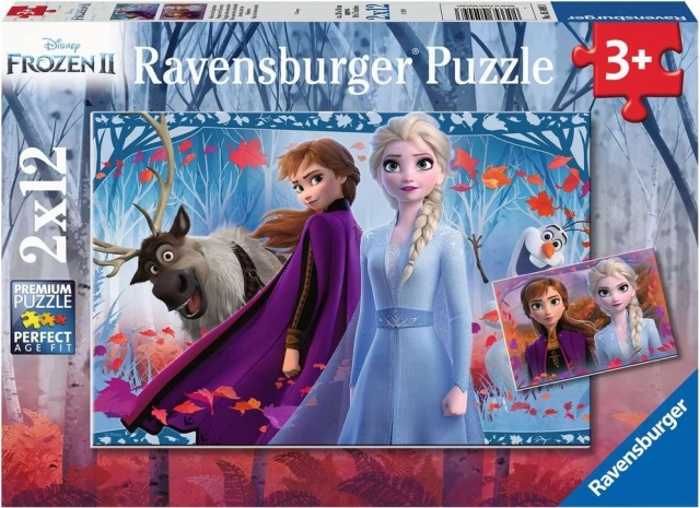 RAVENSBURGER Puzzle Regatul de Gheață 2, 2x12 piese