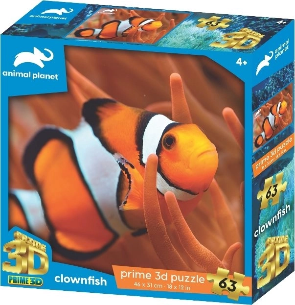 Puzzle 3D Animal Planet Pește Clovn 63 piese