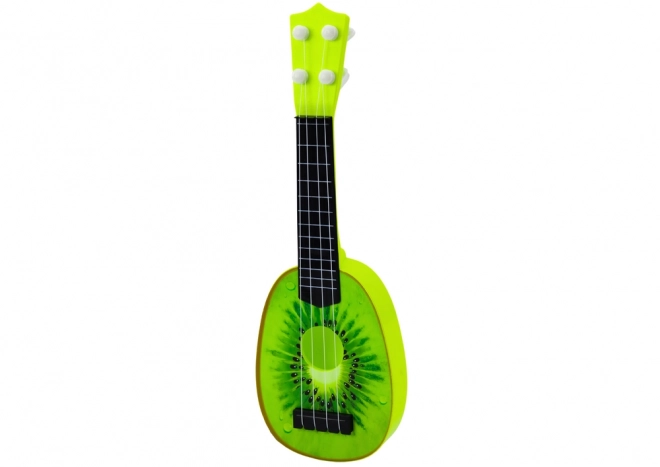 Mini ukulele pentru copii cu model kiwi verde