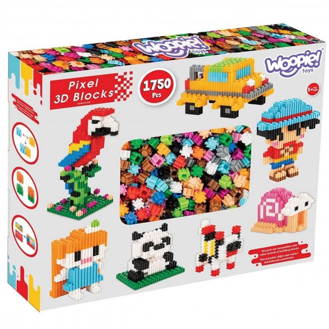 3D set de construcție PIXEL 1750 bucăți