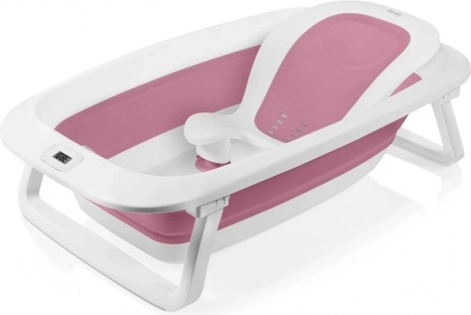 Lionelo Cadă pliabilă cu termometru și suport Pink Magnolia