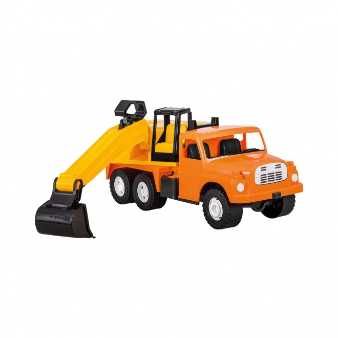 Excavator Tatra pentru copii cu cabină 72 cm galben-portocaliu