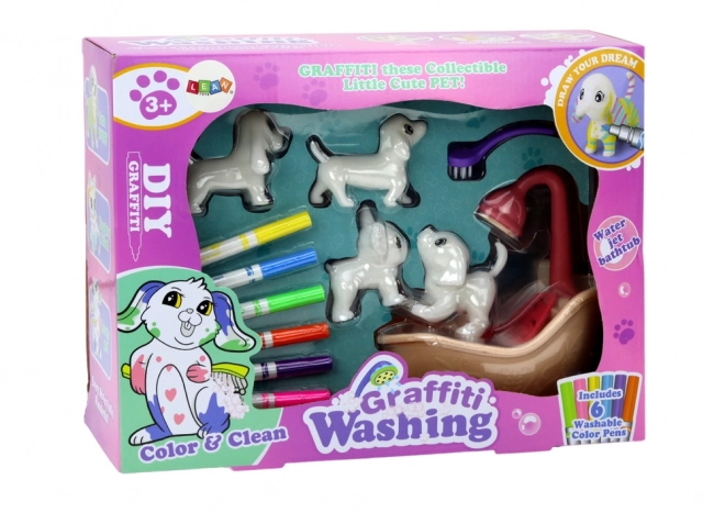 Set creativ DIY salon spa pentru cățeluși