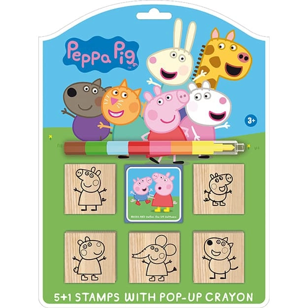 Set de ștampile cu creion cerat 5+1 Peppa Pig