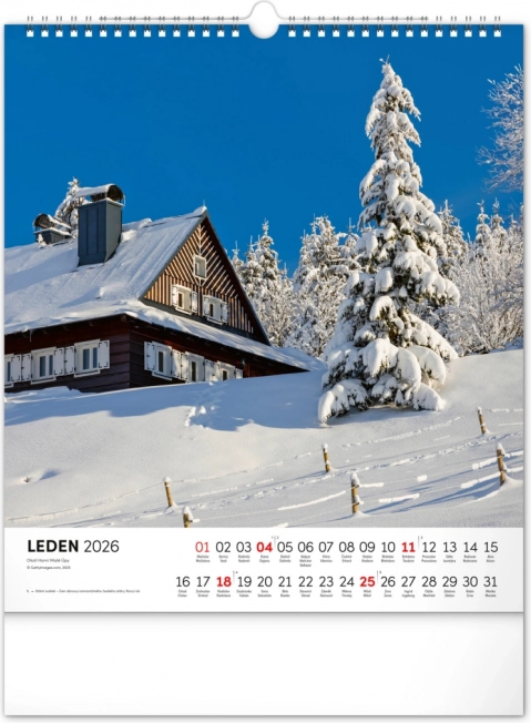 Calendar de perete Krkonoše 2026