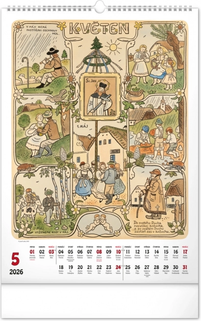 Calendar de perete Josef Lada 2026