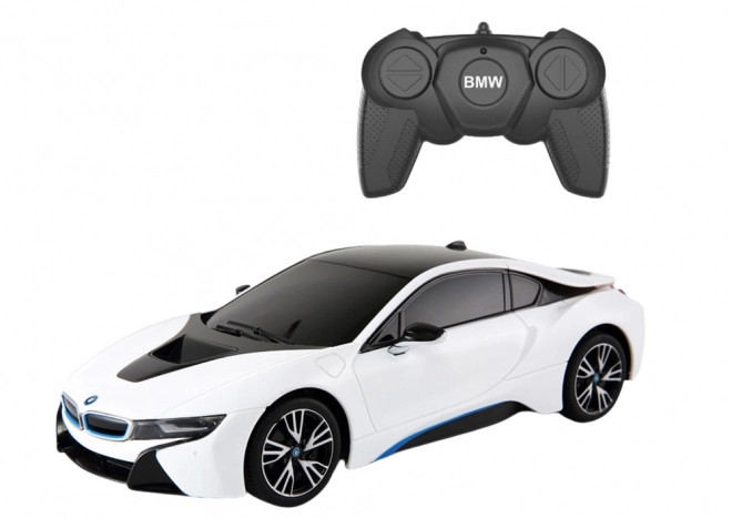 Mașinuță teleghidată BMW i8 alb Rastar