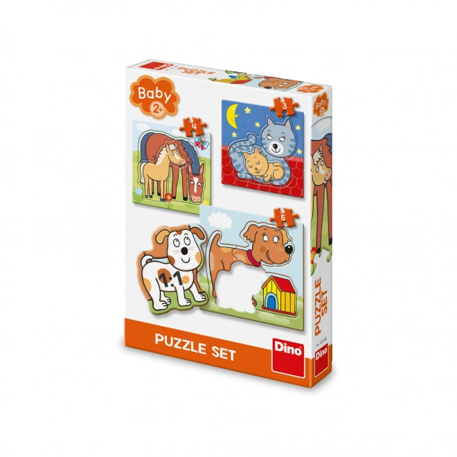 Set puzzle animale 3-5 pentru copii