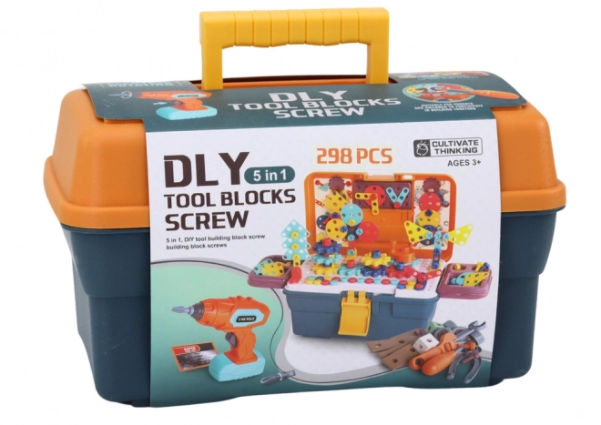 Klocki de construcție 3D cu bormașină pentru copii
