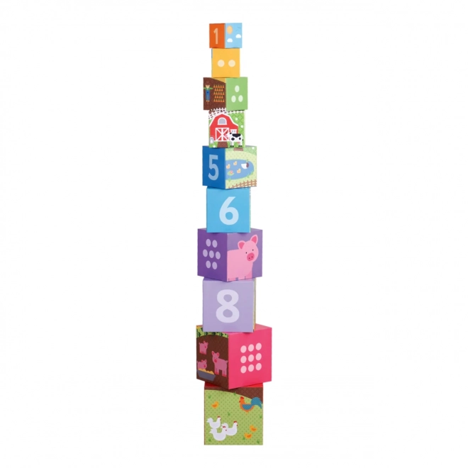 Cuburi educative ferma Bigjigs Toys