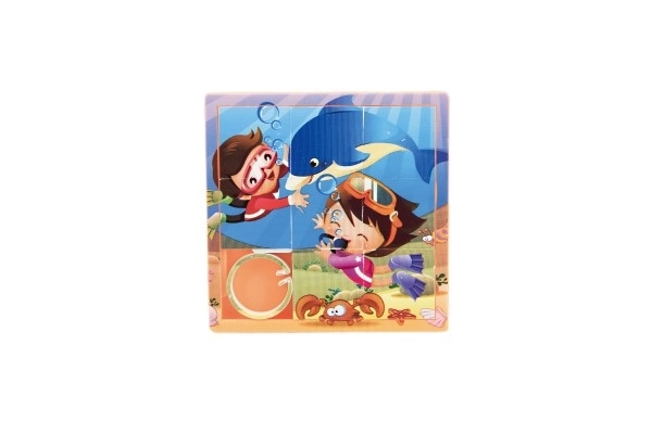 Huzzle puzzle animal plastic 10cm mix