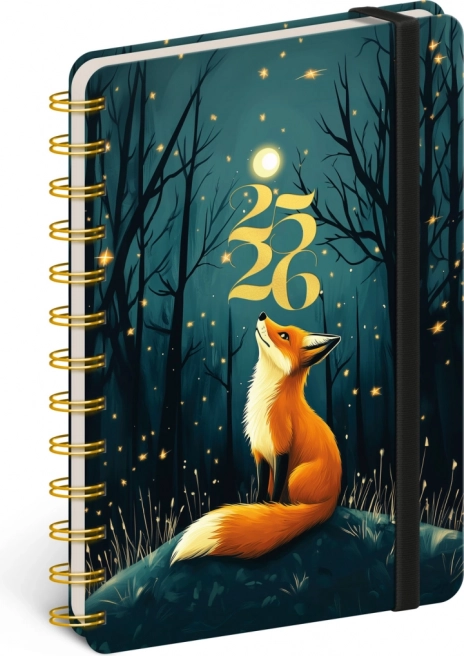 Diario spirală 18 luni Petito Vulpe 2025/2026