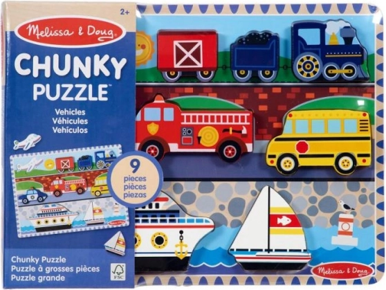 Melissa & Doug puzzle din lemn cu sunete