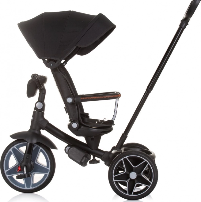 Chipolino tricicletă cu copertină și cutie muzicală Derby 2în1 Obsidian
