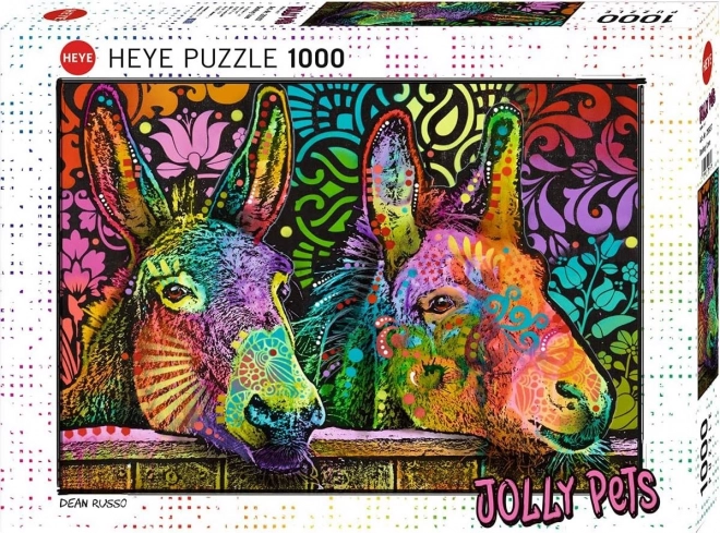 Puzzle 1000 piese Măgarii Îndrăgostiți