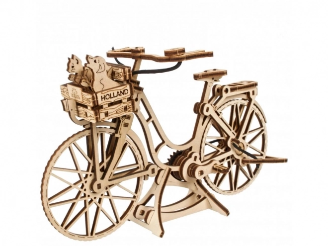 Puzzle mecanic din lemn 3D bicicleta olandeză de la Ugears