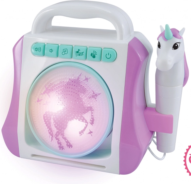 Cutie karaoke cu microfon - unicorn