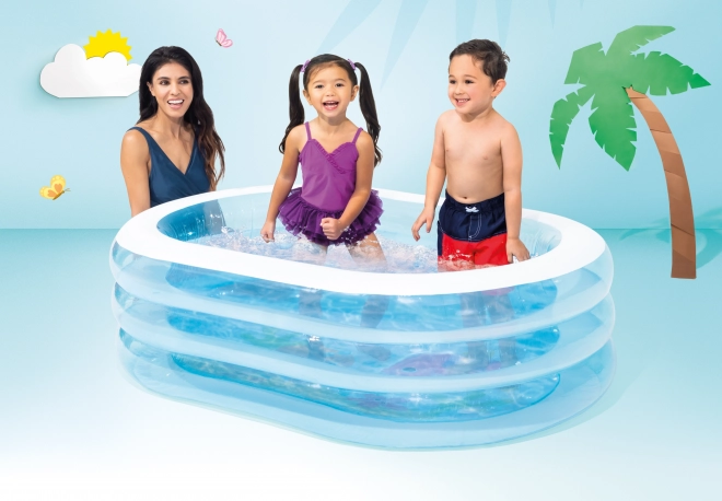 Piscină gonflabilă ovală pentru copii de grădină