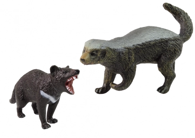 Set figurine animale ratel și diavol tasmanian